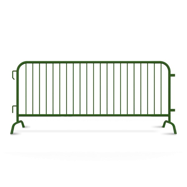 Angry Bull Barricades Steel Barricade, Hot-Dipped Galvanized Steel, 44 in. Height, 8.5 ft. Length, Green AC-HDX85-BR-GN - main